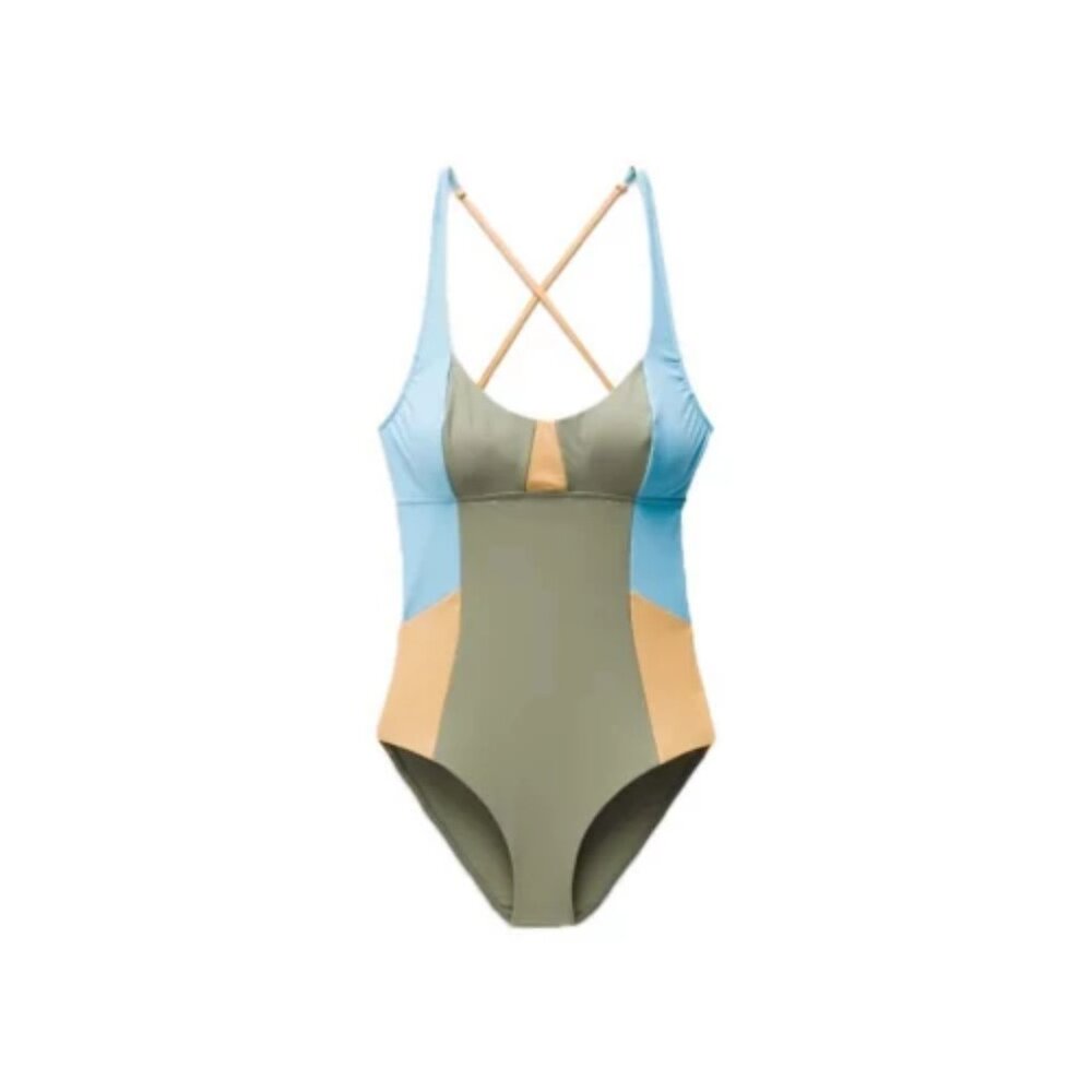 prAna Tulum One Piece Swimsuit Size M | NWT | Sweet Agave Color Block - Picture 3 of 3